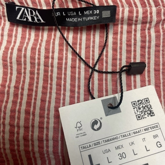 New ZARA striped top size large - Picture 4 of 5